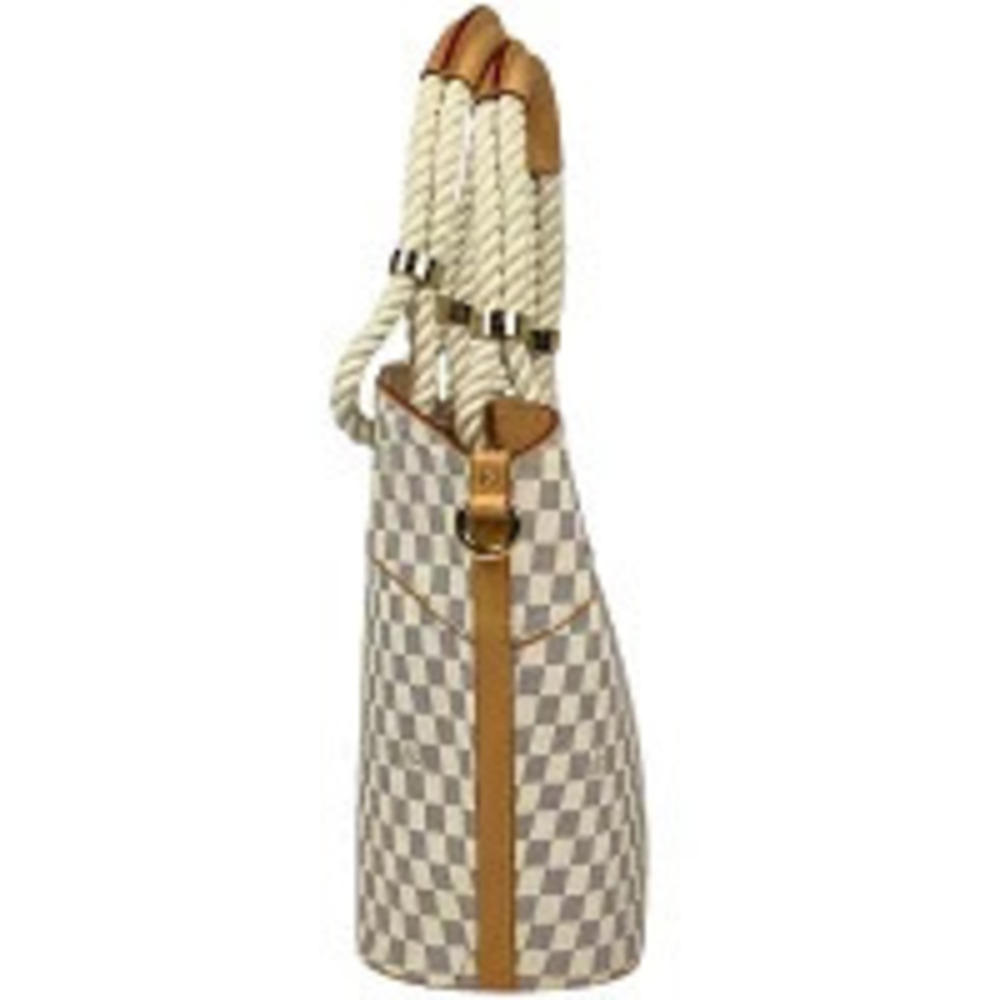 Louis Vuitton Handbag Tote Damier White Pomblon Azur Bag White